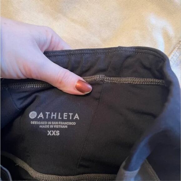 Athleta Spar Colorblock Olive Green 7/8 Tights - Picture 6 of 7